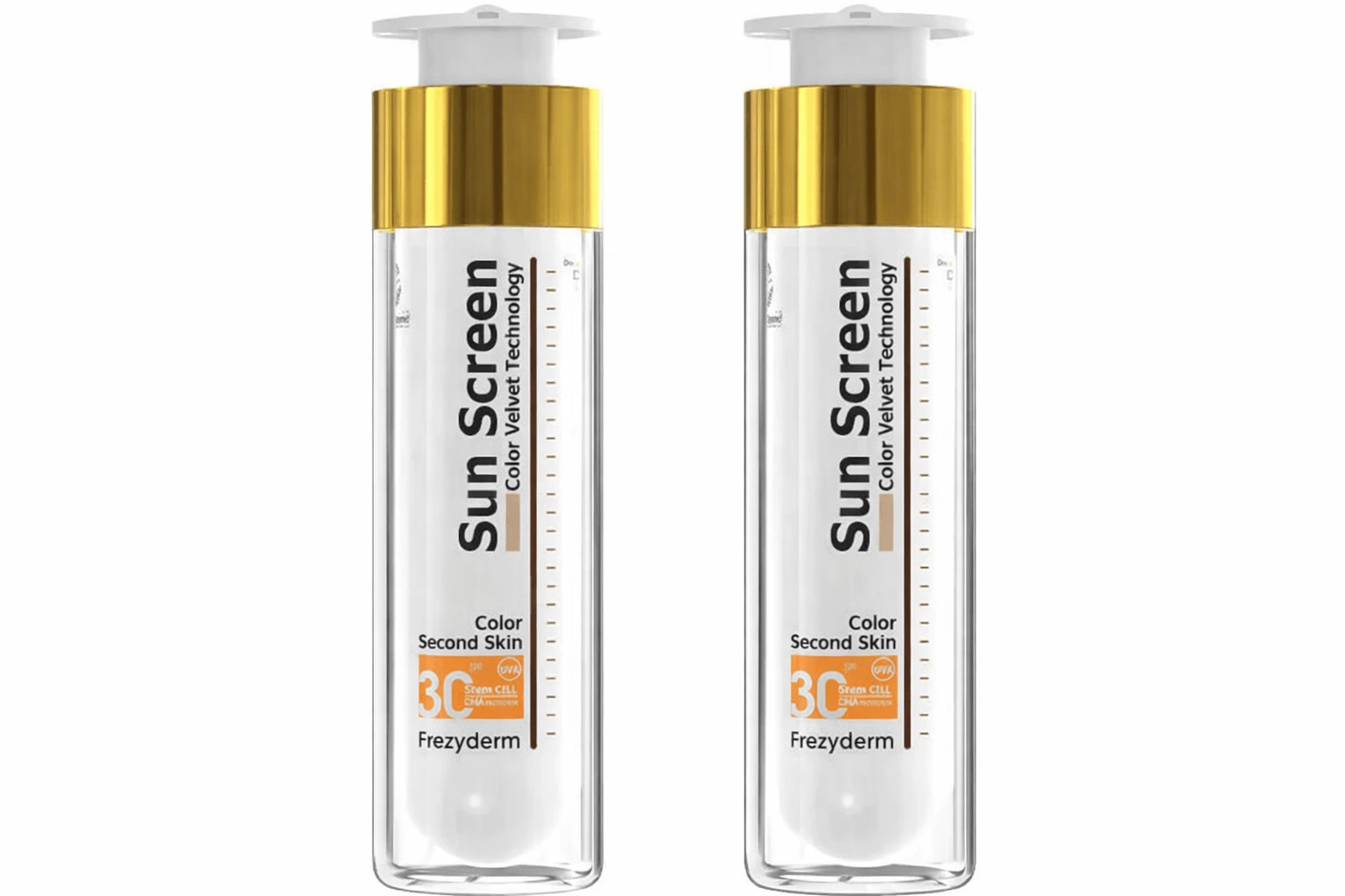 Frezyderm Sun Screen Color Velvet Wasserbeständige Gesichtssonnencreme SPF30 mit Pigment 2x50ml