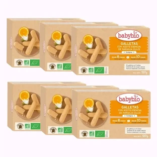 Babybio Galletas para la dentición, pack 6 x 120g