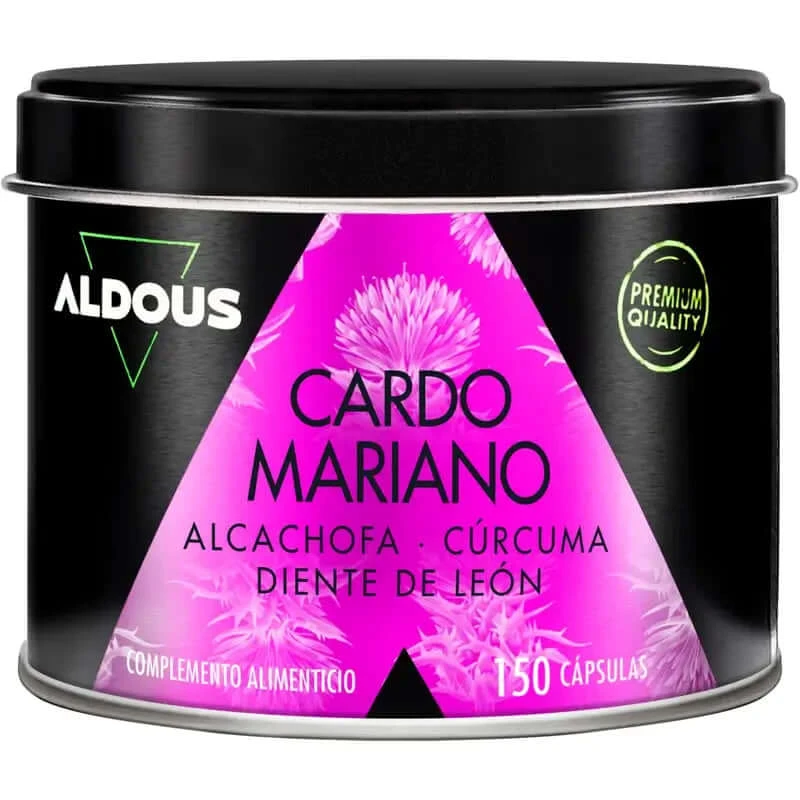 Aldous Labs Nahrungsergänzungsmittel Mariendistel mit Artischocke, Kurkuma, Löwenzahn und Desmodium, 150 Kapseln