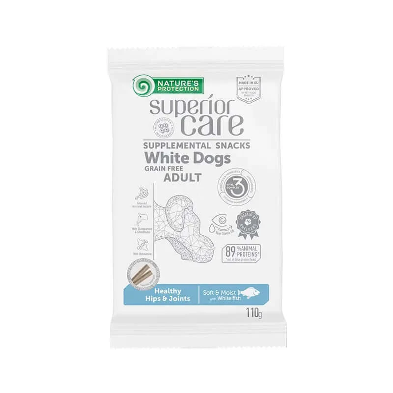 Natures Protection Superior Care White Dogs Snack für Hunde, 110Gr