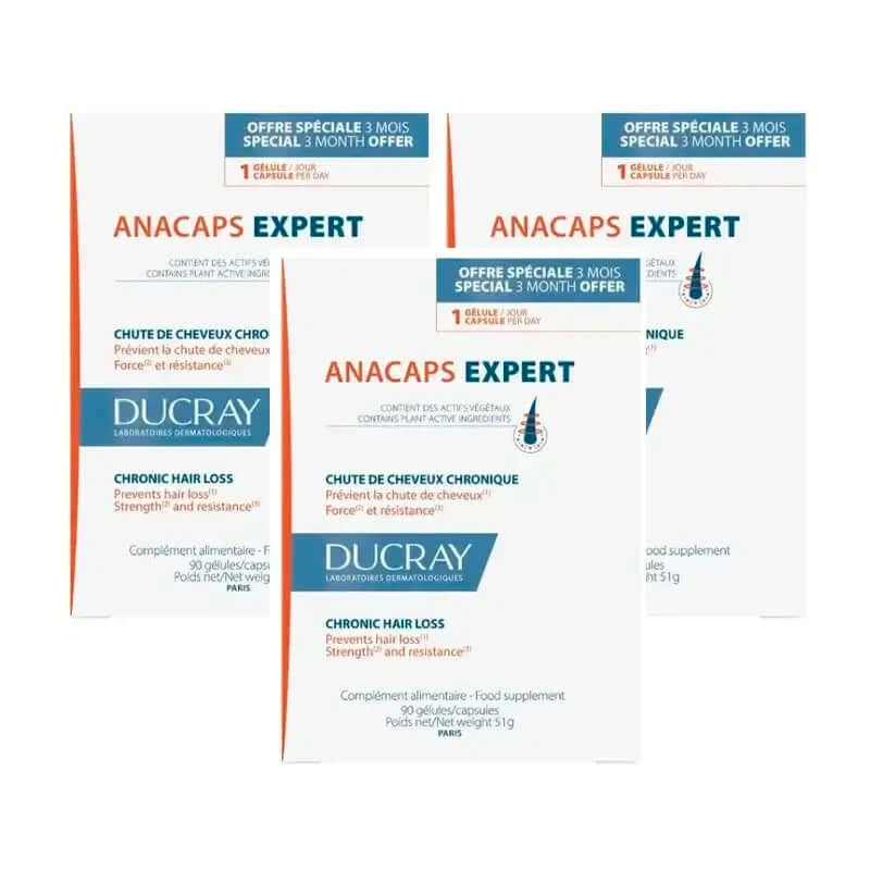 Ducray Anacaps Expert, Packung 3 x 90 Kapseln