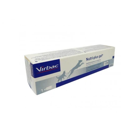VIRBAC Nutri-plus gel, XS-XL, multivitaminas actividad intensiva, convalecencia perros y gatos, tubo, 120g pasta oral