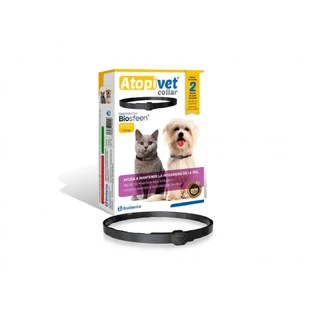 BIOIBERICA Atopi vet Collare Gatti e Cani di piccola taglia, XS-S, collare di trattamento coadiuvante per cani e gatti, pelle sensibile, lenitivo, scatola, 35cm, 1pc