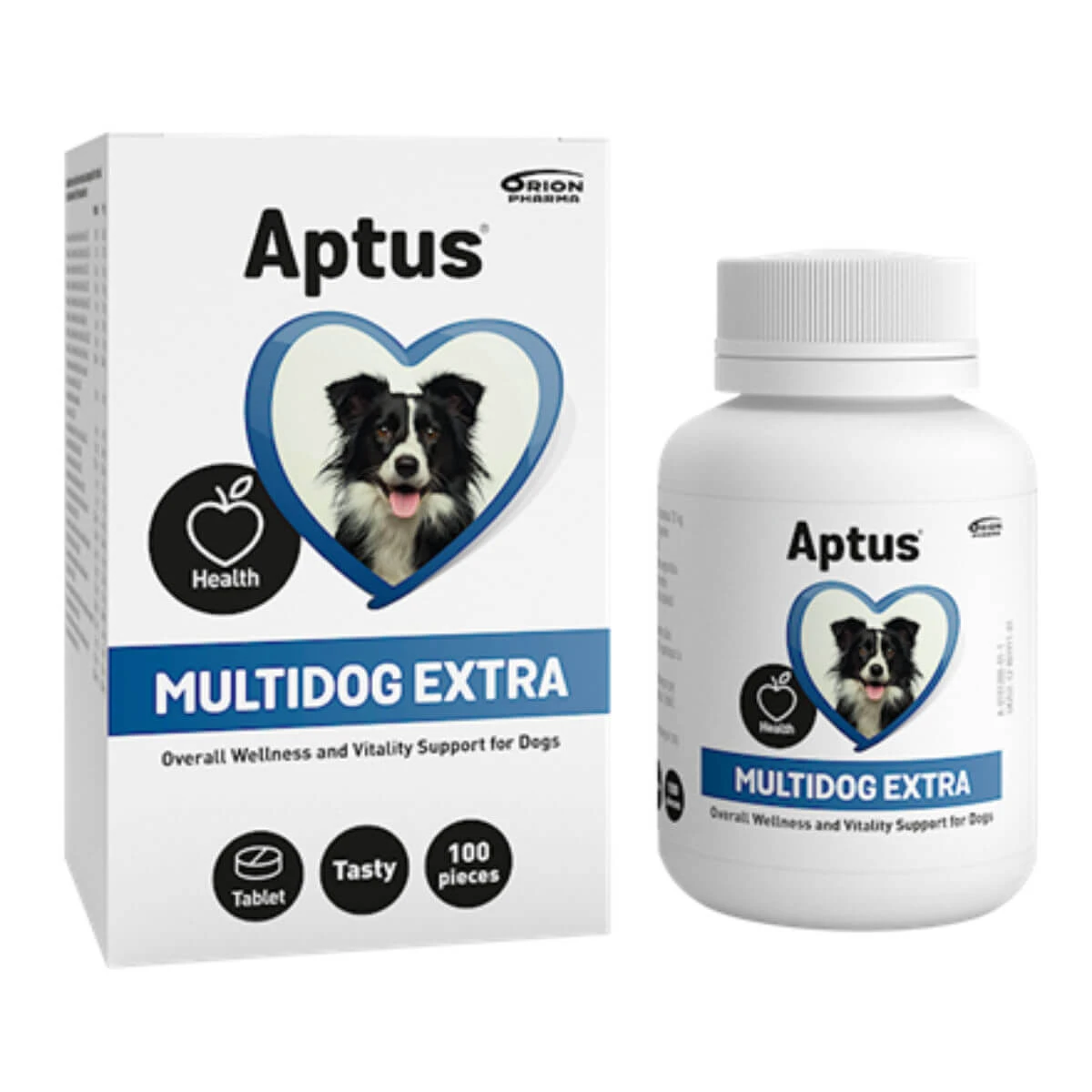APTUS Multidog Extra Vet, XS-XL, Multivitamin für Hunde, Flasche, 100 Tabletten