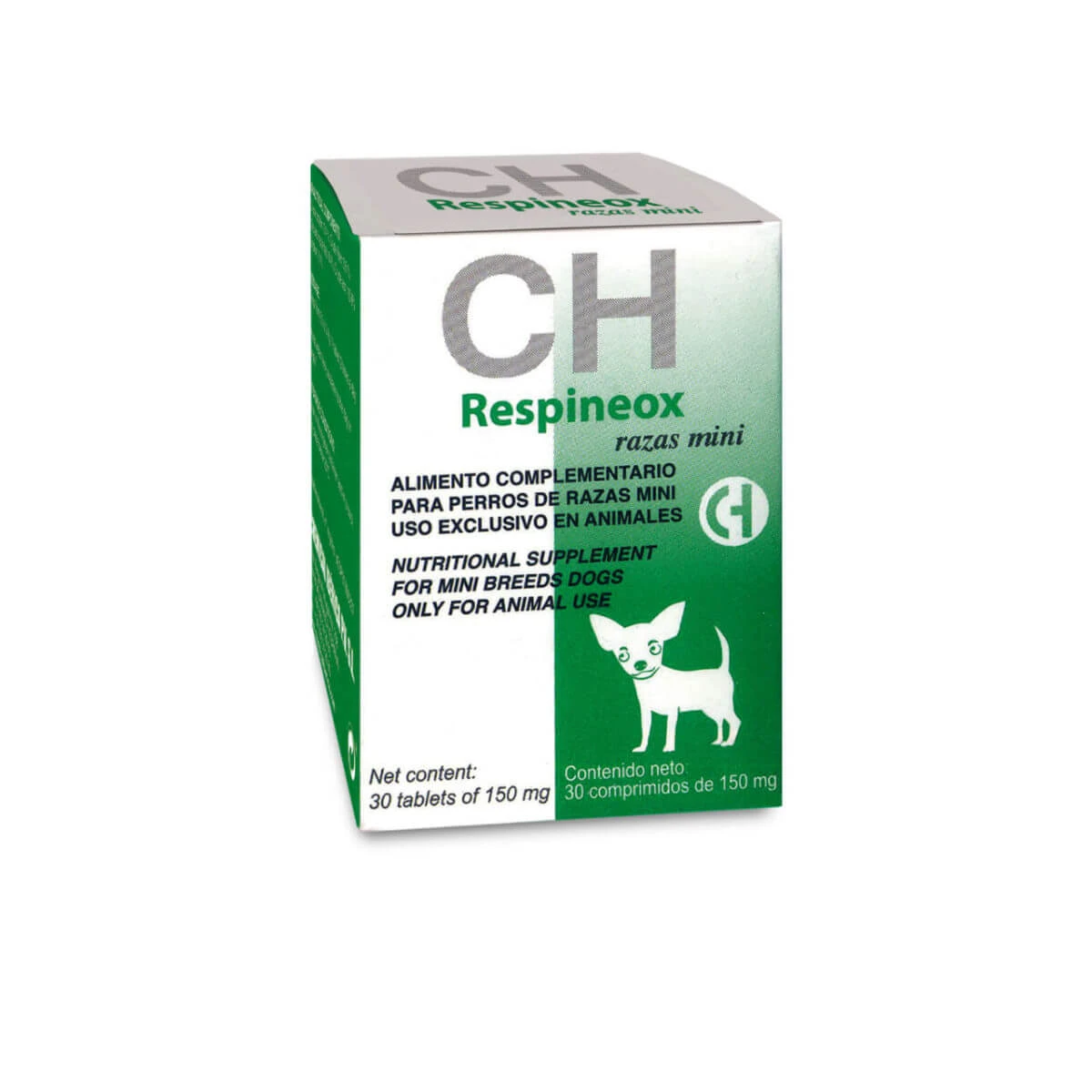 CHEMICAL IBERICA Respineox Mini, XS-S, Atemwegsergänzungsmittel für Hunde, Schachtel, 30 Tabletten