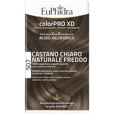 Euphidra colorpro xd 507 natürliche hellbraun f Farbe + Aktivator + Conditioner + Kappe + Handschuhe