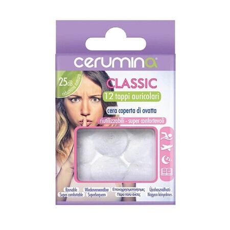 Cerumina CLASSIC - Wachs-Ohrstöpsel, 12 Stück, Pietrasanta Pharma