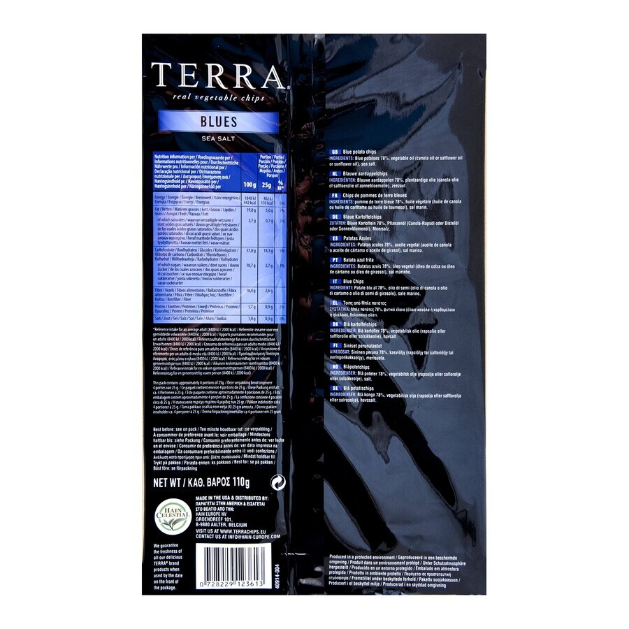 Blues Meersalz-Chips, 110 g, Terra