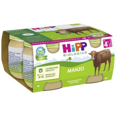 Homogenisiertes Bio-Hipp-Rindfleisch 4 Stück 80 g