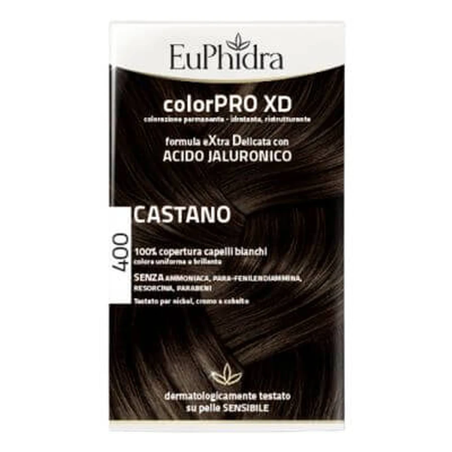 Euphidra colorpro xd 400 bruin haarkleuringsgel in flesje + activator + conditioner + handschoenen