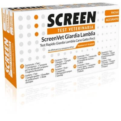 Screenvet-Schnelltest Veterinärmedizinischer Schnelltest Giardia lamblia im Kot von Katze und Hund