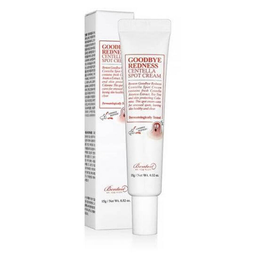 Crema anti-roseata aplicare locala cu Centella Asiatica Goodbye Redness, 15 g, Benton