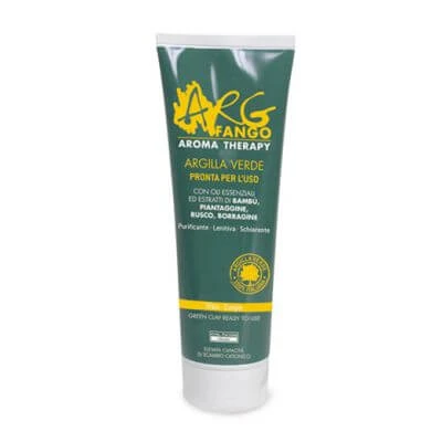 Argfango Aromatherapie gebrauchsfertige grüne Tonerde für Gesicht und Körper 250 ml