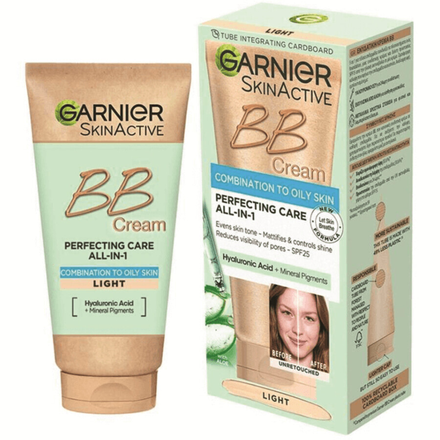 Skin Active BB Cream mit SPF 25 für fettige Haut, Light, 50 ml, Garnier