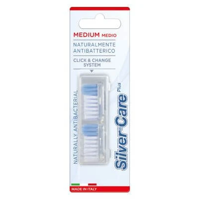 Silvercare medium Ersatzzahnbürste 2 Stück