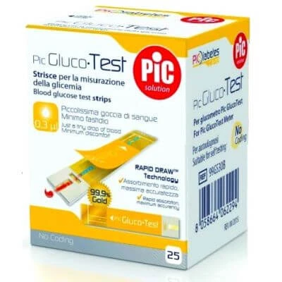 Pic Glucotest Blutzuckerteststreifen 25 Stück