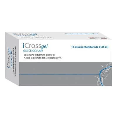 icross Augentropfen vernetzte Hyaluronsäure-Gel-Augentropfen 0,4% 15 Stück à 0,35 ml