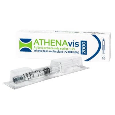Intraartikuläre Spritze Hyaluronsäure athenavis 2000 1,5% 30 mg 2 ml 3 Stück