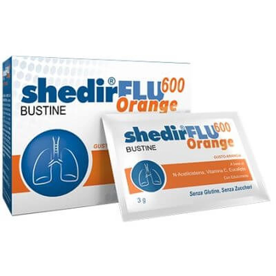 Shedirflu 600 portocaliu 20 pliculețe