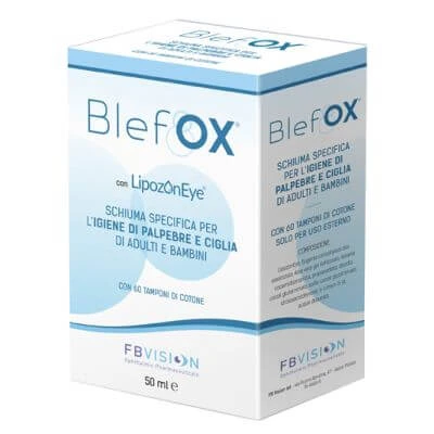 Blefox Augenlid- und Wimpernpflegeschaum 50 ml mit Spender + 60 Pads
