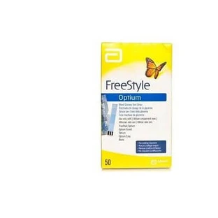 Benzi de testare a glicemiei Freestyle optium 50 bucăți fără calibrare