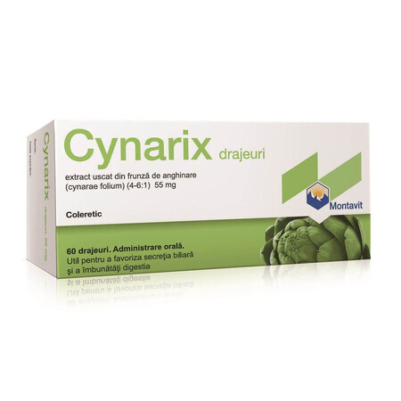 Cynarix, 60 drajeuri, Montavit