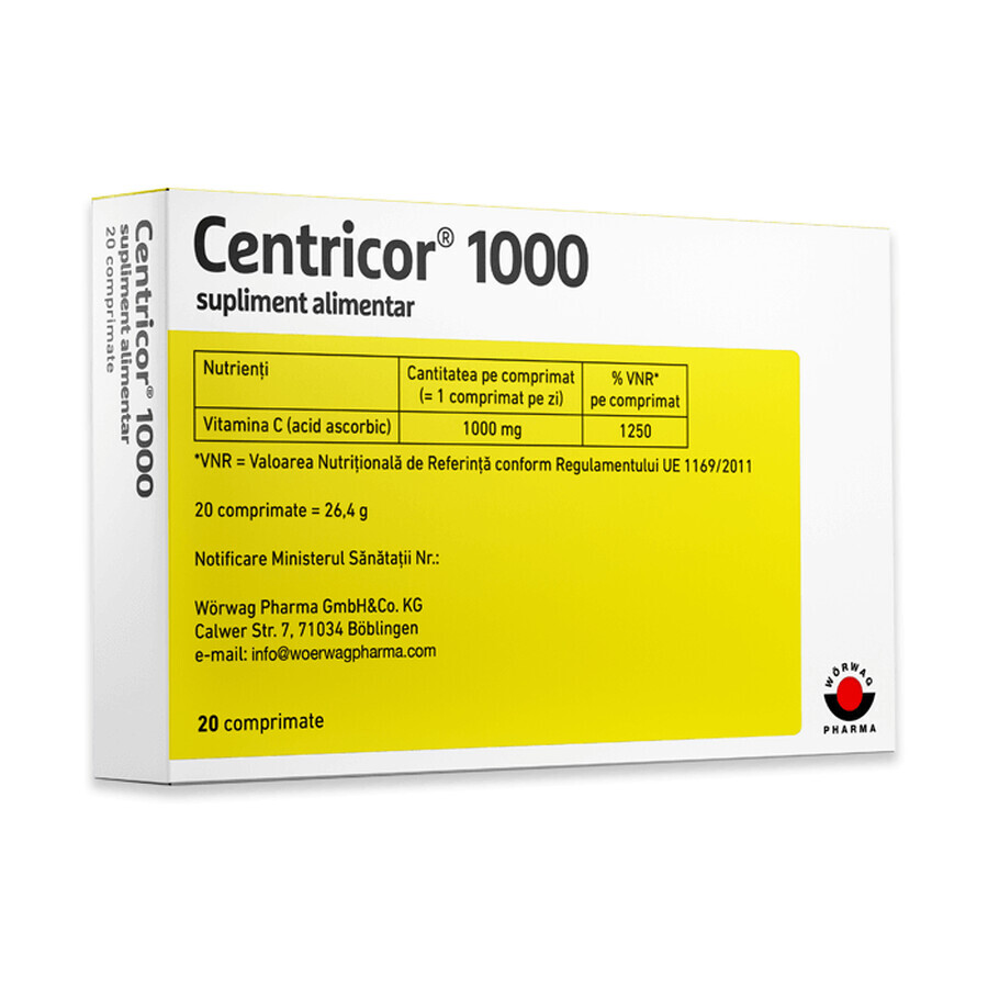 Centricor 1000 mg, 20 Tabletten, Worwag Pharma