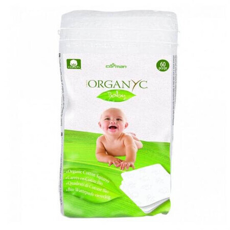 Quadratische Babybinden aus Bio-Baumwolle, 60 Stück, Organyc Baby