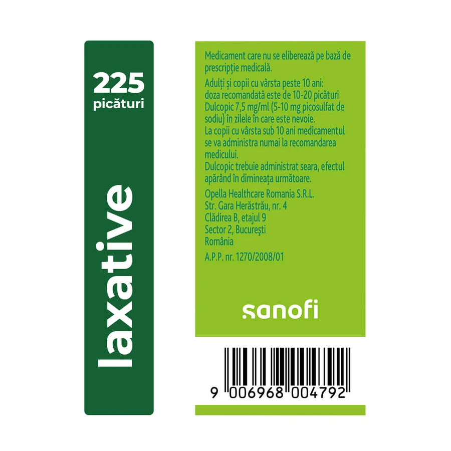 Dulcopic, 7.5 mg/ml, 15 ml, oral drops, Sanofi