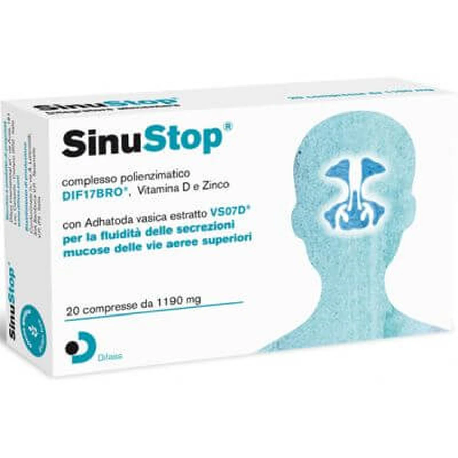 Sinustop 20 comprimidos 1190 mg