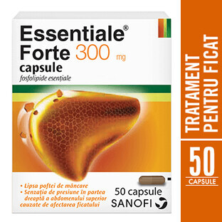 Essentiale Forte, 300 mg, 50 cápsulas, Sanofi