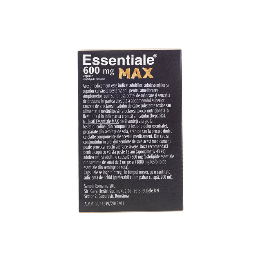 Essentiale MAX 600 mg, 30 Kapseln, Sanofi