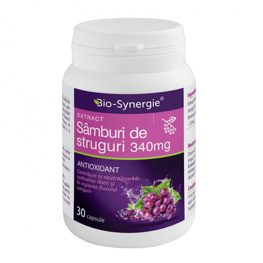 Extractul de samburi de struguri 340mg, 30 capsule, Bio Synergie