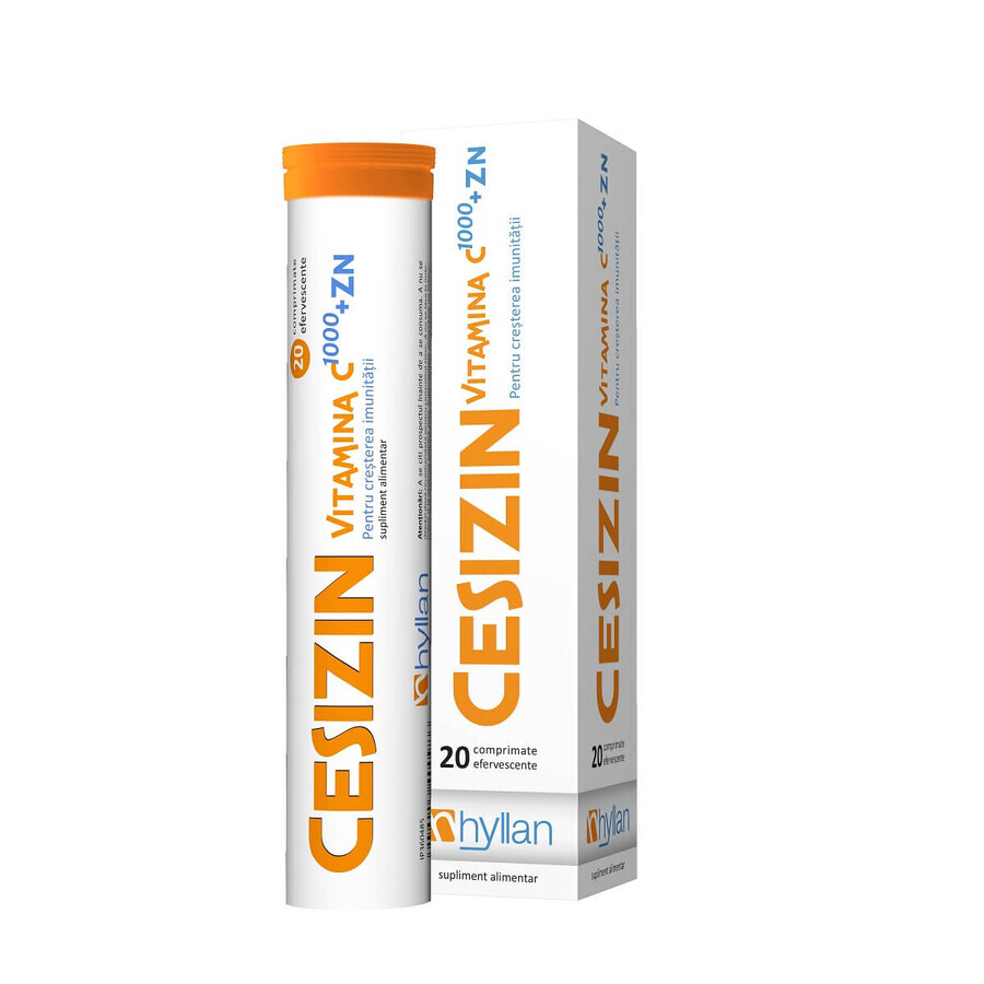 Cesizin Vitamin C 1000 +Zn, 20 Brausetabletten, Hyllan