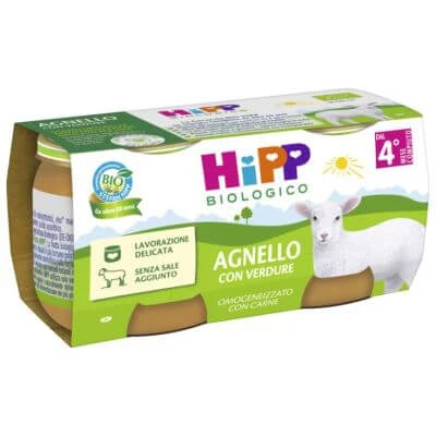 Hipp homogenisiertes Bio-Lammfleisch mit Gemüse 2 Stück 80 g