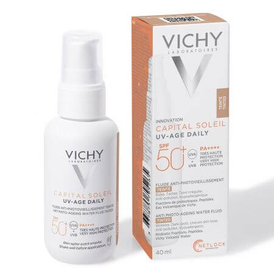 Vichy Capital Soleil Getöntes Sonnenschutzfluid SPF 50+, 40 ml