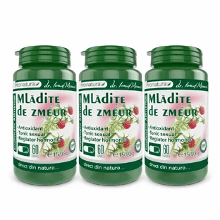 Mlădițe de Zmeur, 3x60 capsule, Pro Natura