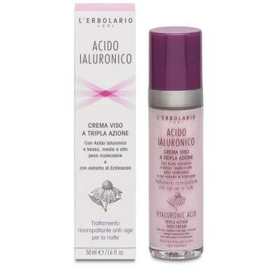 Hyaluronsäure Dreifachwirkung Anti-Ageing-Gesichtscreme Nachtbehandlung Nachverdichtung 50 ml