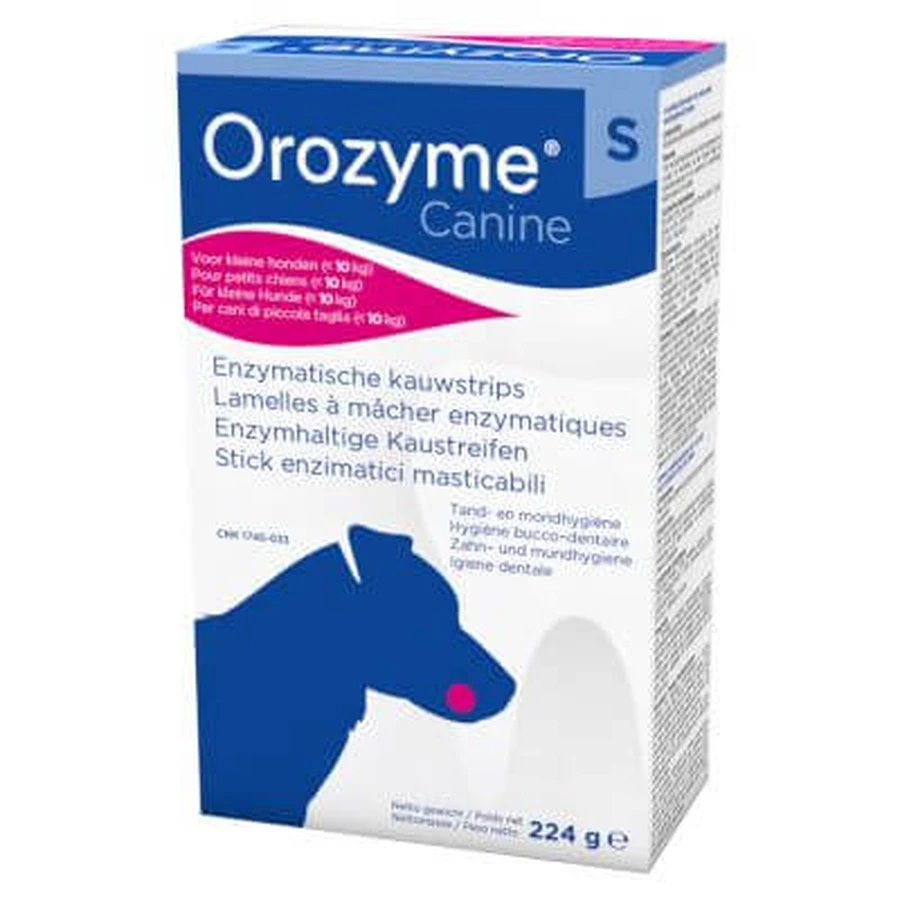 Strisce enzimatiche masticabili Orozyme canine per cani di piccola taglia
