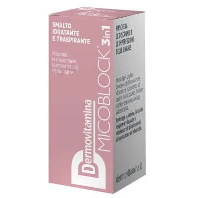 Dermovitamin micoblock 3-in-1 feuchtigkeitsspendender und atmungsaktiver Nagellack nude 5 ml