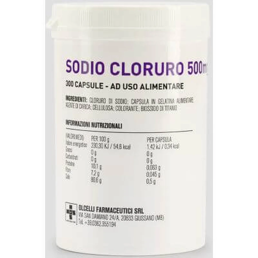 Clorură de sodiu 300 capsule 500mg