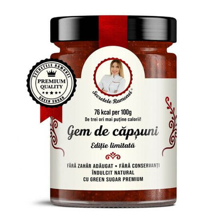 Gem de capsuni Secretele Ramonei, 350 g, Laboratoarele Remedia