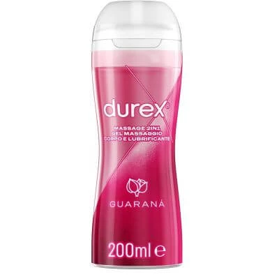 Durex Massage 2 in 1 Körper-Massage-Gel und Gleitmittel mit Guarana 200 ml