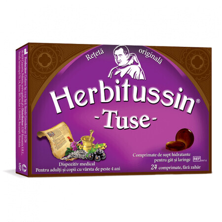 Herbitussin Husten, 24 Tabletten, USP Rumänien