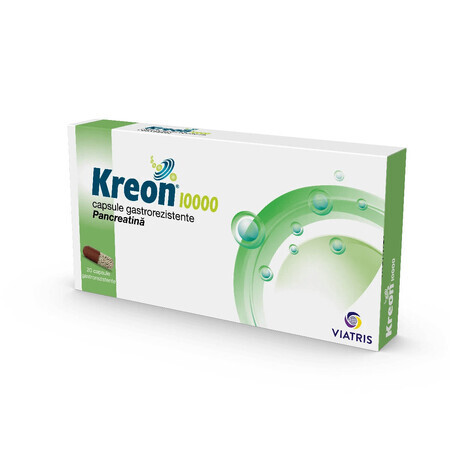 Kreon 10.000, 20 magensaftresistente Kapseln, Mylan Healthcare