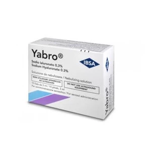 Yabro sodio ialuronato aerosol 0,18% soluzione da nebulizzare 10 fiale da 5 ml