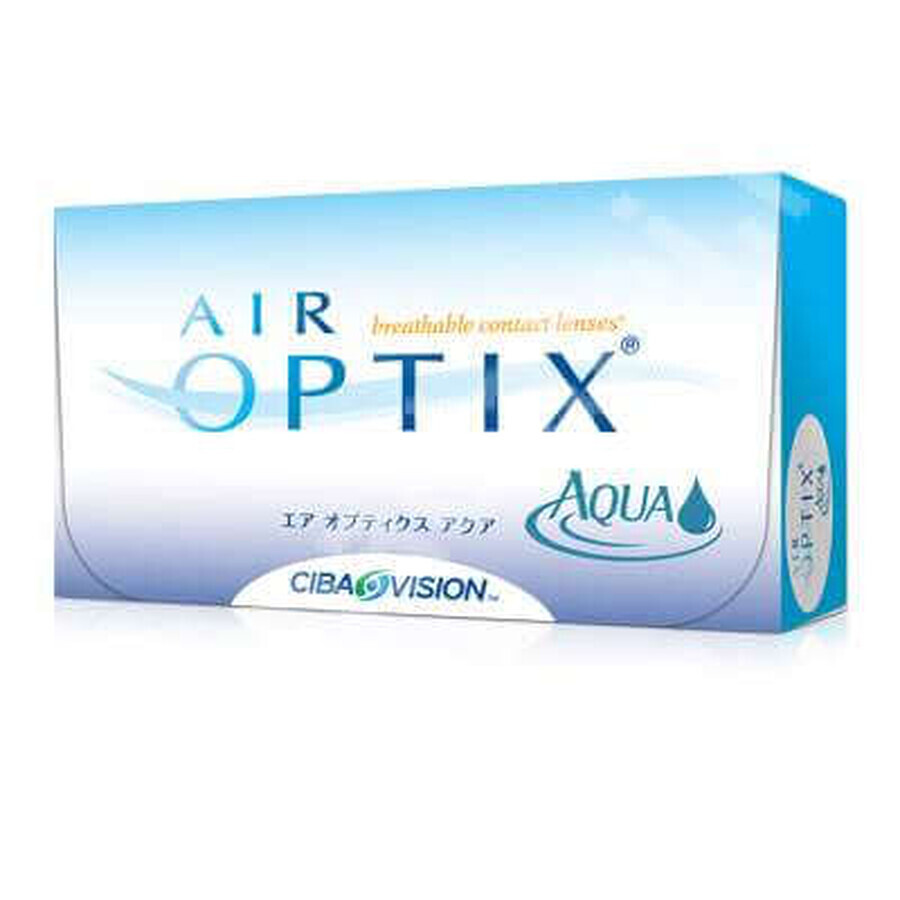 Lentile de contact -4.00 Air Optix Aqua, 6 bucati, Alcon