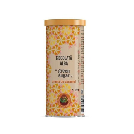 Ciocolată albă cu aromă de caramel Green Sugar, 250g, Remedia