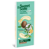 Weiße Schokolade mit Matcha-Grüntee, Kokosnuss und Zitrone Sweet & Safe, 90 g, Sly Nutrition