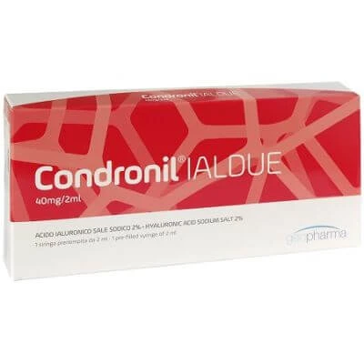 Intraartikuläre Spritze condronil ialdue vorgefülltes Hyaluronsäure-Natriumsalz 40 mg 2 ml